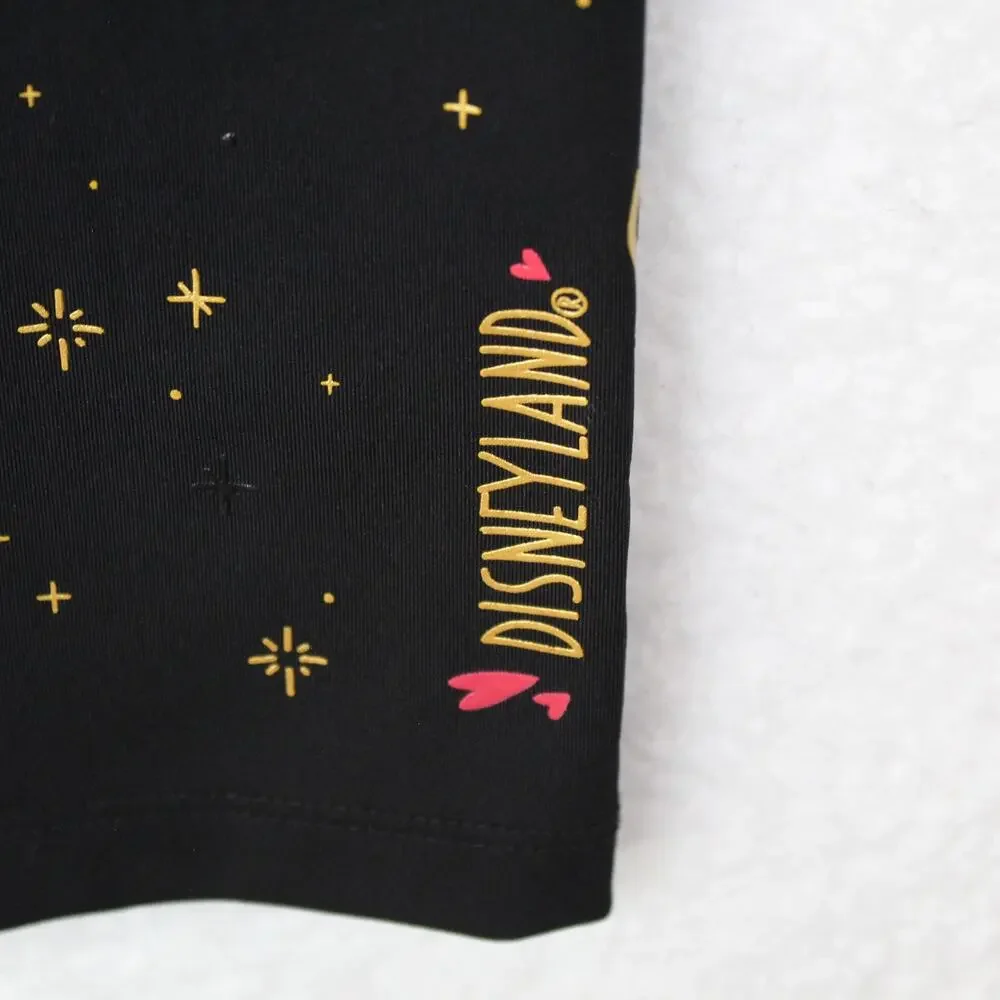 Disney Paris Leggings Eiffel Castle Womens Size Large Black Gold Disneyland - Picture 5 of 6